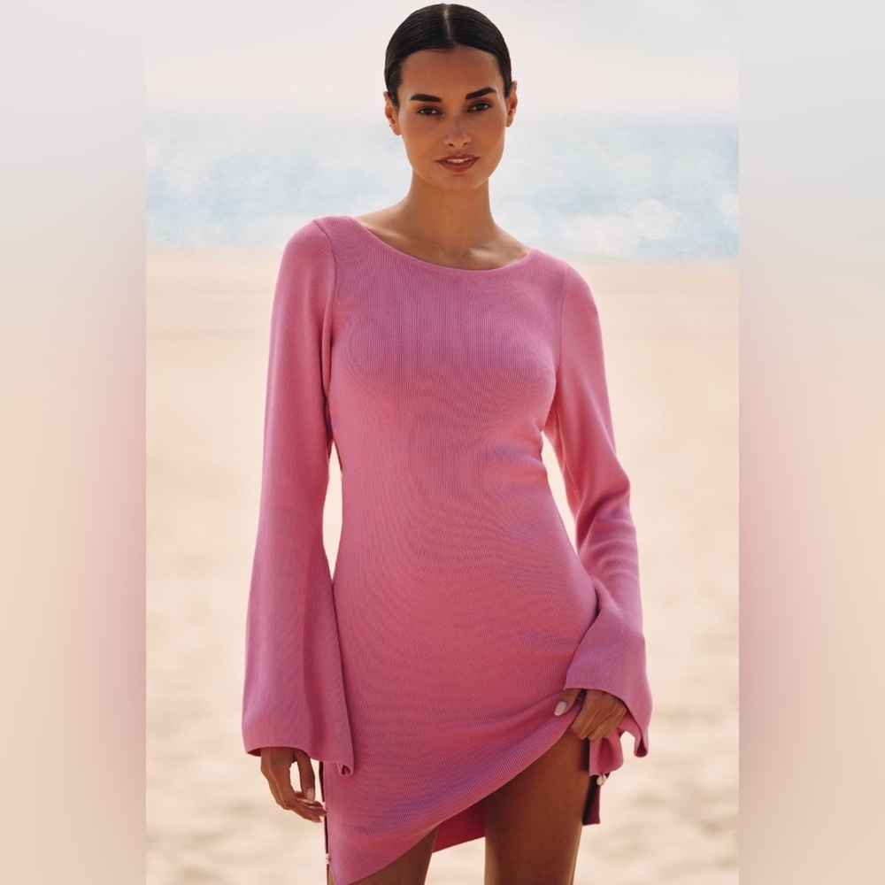 Anthropologie Shell Mini Dress in Pink. Size XL. Brand new! - Picture 5 of 7